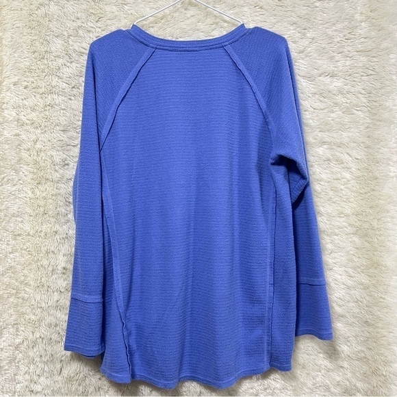 Wildfox Long Sleeve V-Neck Haley Brushed Cozy Sweater Top Periwinkle Blue - Picture 5 of 11
